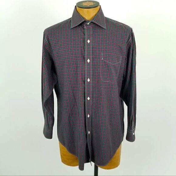 Lauren Ralph Lauren Other - Lauren Ralph Lauren Mens Button down Dress Shirt Red & Green Plaid Size 16.5 32